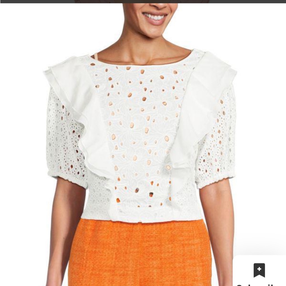 Volterra Ruffle Sangallo Top